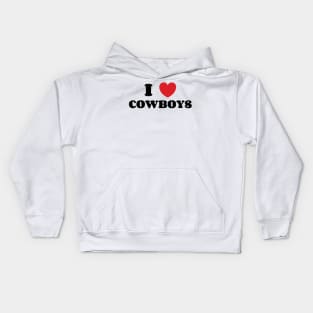 I Love Cowboys v2 Kids Hoodie